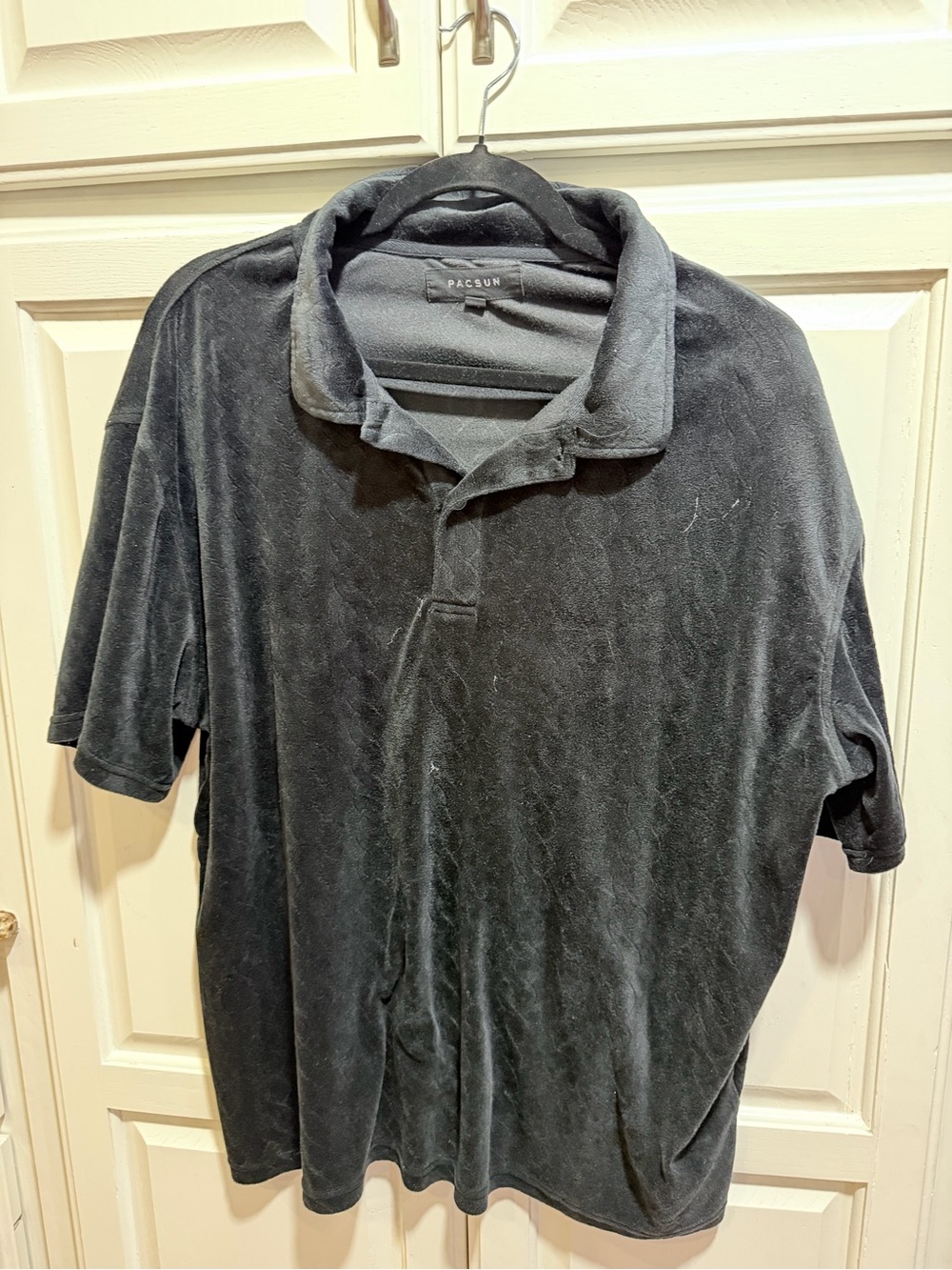 PacSun Men's Charcoal Black Polo Shirt